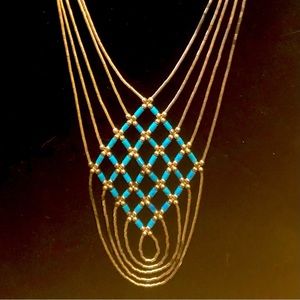 Liquid Silver Turquoise Necklace
